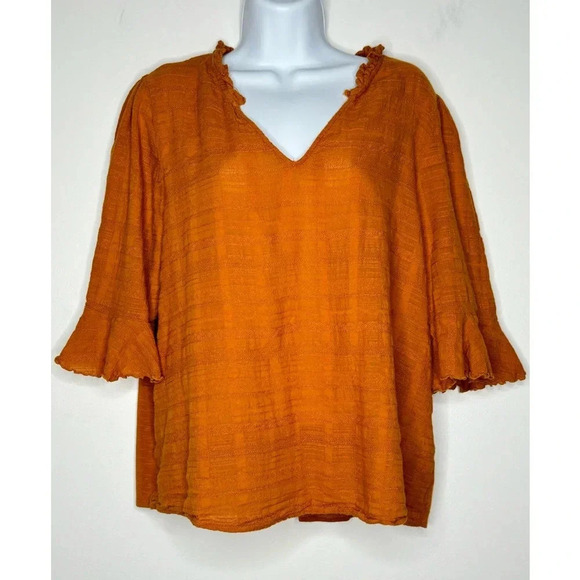 Dolan Tandy Ruffles Top SIZE XL Romantic Ruffles Girly - Picture 1 of 6